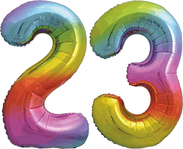 34″ Giant Rainbow No. 23 Balloon