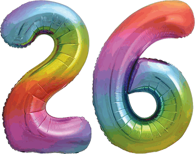 34″ Giant Rainbow No. 26 Balloon