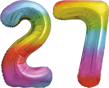 34″ Giant Rainbow No. 27 Balloon