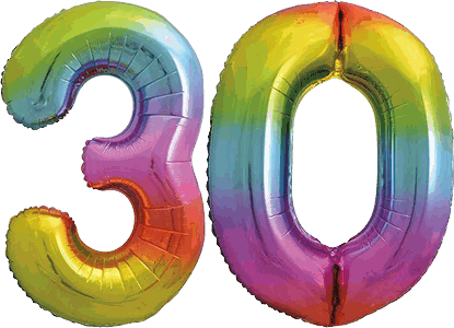 34″ Giant Rainbow No. 30 Balloon