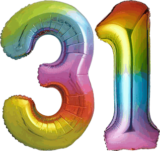 34″ Giant Rainbow No. 31 Balloon