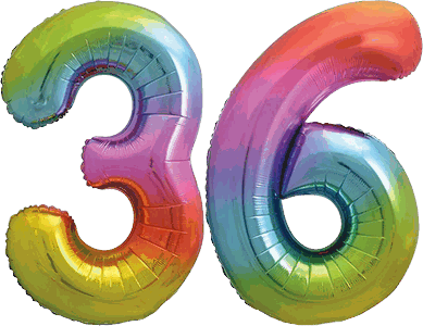 34″ Giant Rainbow No. 36 Balloon