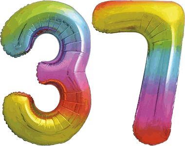 34″ Giant Rainbow No. 37 Balloon