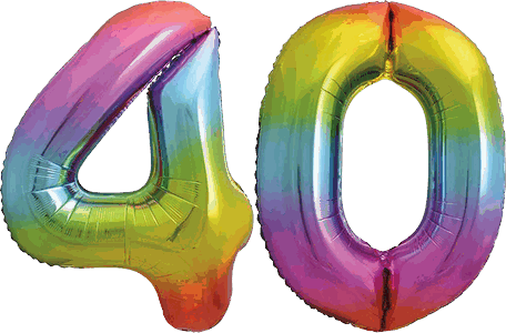 34″ Giant Rainbow No. 40 Balloon
