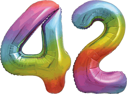 34″ Giant Rainbow No. 42 Balloon