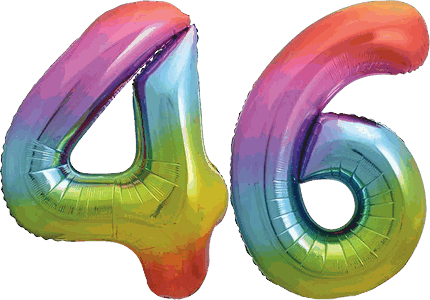 34″ Giant Rainbow No. 46 Balloon