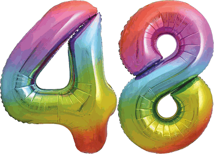 34″ Giant Rainbow No. 48 Balloon