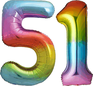 34″ Giant Rainbow No. 51 Balloon