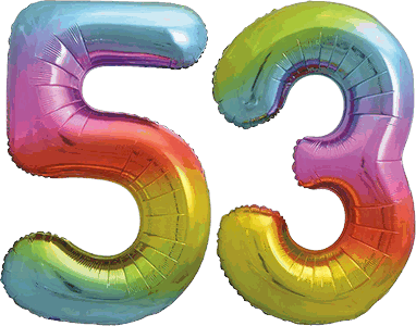 34″ Giant Rainbow No. 53 Balloon