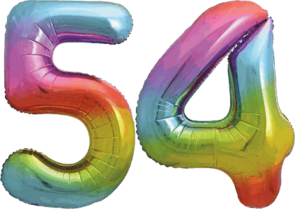 34″ Giant Rainbow No. 54 Balloon