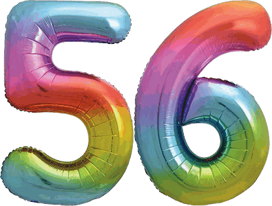 34″ Giant Rainbow No. 56 Balloon