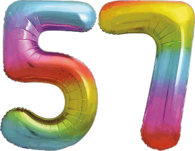 34″ Giant Rainbow No. 57 Balloon