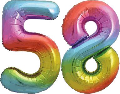 34″ Giant Rainbow No. 58 Balloon