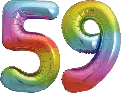 34″ Giant Rainbow No. 59 Balloon
