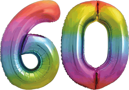 34″ Giant Rainbow No. 60 Balloon