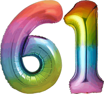 34″ Giant Rainbow No. 61 Balloon