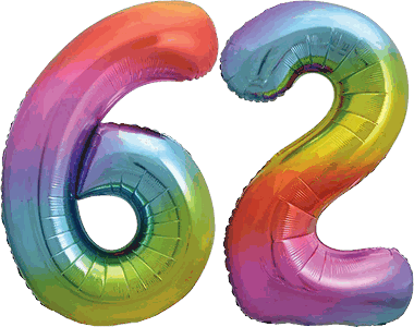 34″ Giant Rainbow No. 62 Balloon