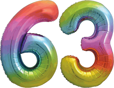 34″ Giant Rainbow No. 63 Balloon