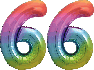 34″ Giant Rainbow No. 66 Balloon