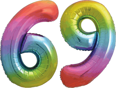 34″ Giant Rainbow No. 69 Balloon