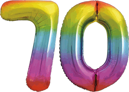 34″ Giant Rainbow No. 70 Balloon