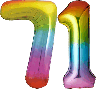 34″ Giant Rainbow No. 71 Balloon