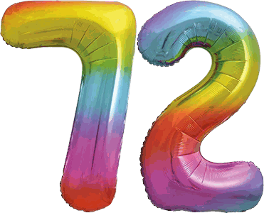 34″ Giant Rainbow No. 72 Balloon