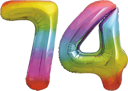 34″ Giant Rainbow No. 74 Balloon