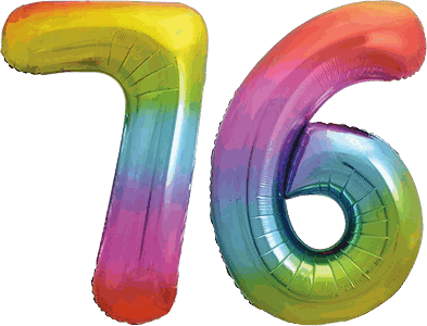 34″ Giant Rainbow No. 76 Balloon