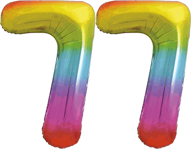 34″ Giant Rainbow No. 77 Balloon