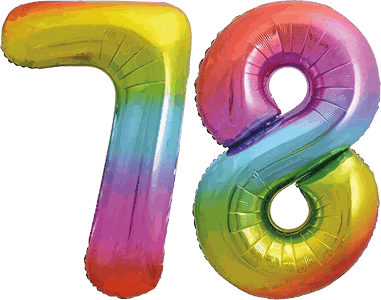 34″ Giant Rainbow No. 78 Balloon