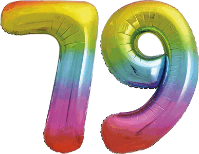 34″ Giant Rainbow No. 79 Balloon