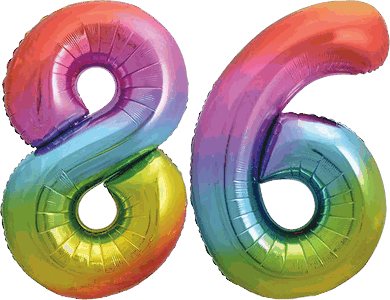 34″ Giant Rainbow No. 86 Balloon