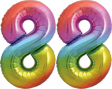 34″ Giant Rainbow No. 88 Balloon