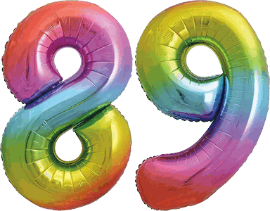 34″ Giant Rainbow No. 89 Balloon