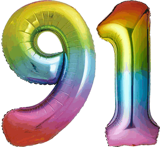 34″ Giant Rainbow No. 91 Balloon