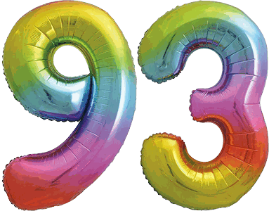 34″ Giant Rainbow No. 93 Balloon