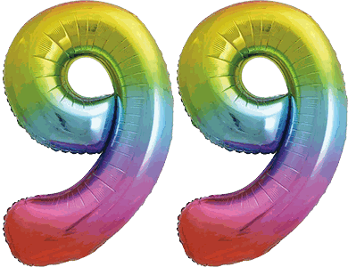 34″ Giant Rainbow No. 99 Balloon