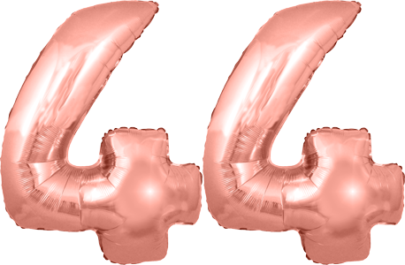 34″ Giant Rose Gold No. 44 Balloon
