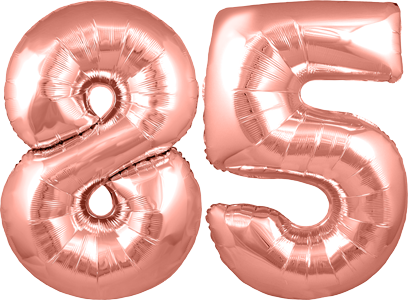 34″ Giant Rose Gold No. 85 Balloon