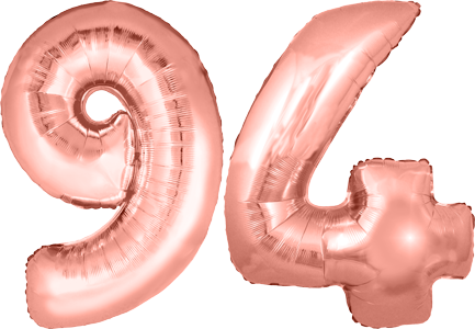34″ Giant Rose Gold No. 94 Balloon