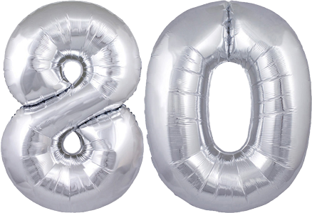 34″ Giant Silver No. 80 Balloon