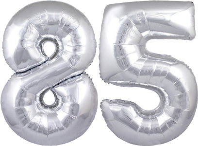 34″ Giant Silver No. 85 Balloon