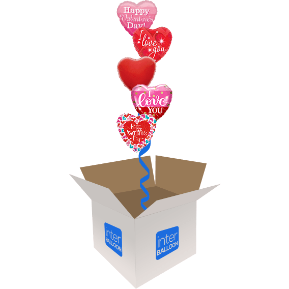 Valentine’s Day Five Balloon Bouquet (designs may vary)