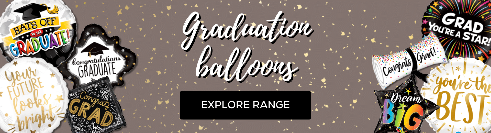 Graduation balloons delivered in a box