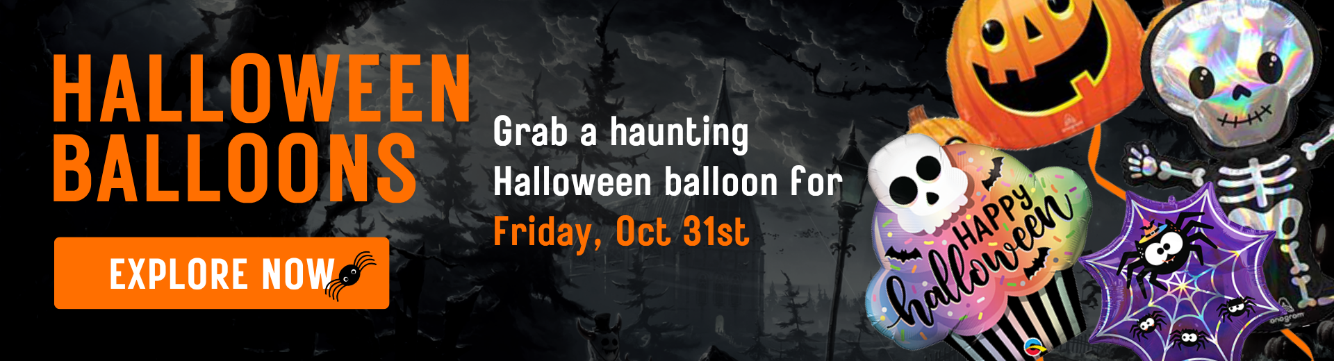 Spooky halloween balloons
