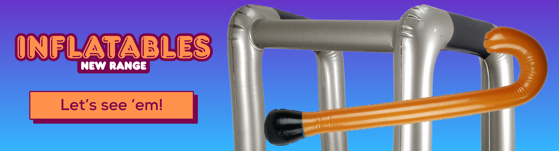 Send an inflated Zimmer frame or walking stick in a box