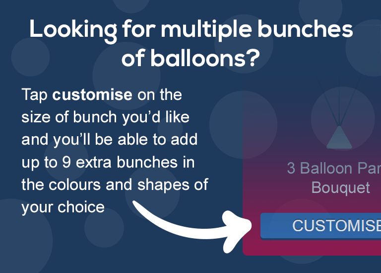 Add extra balloon bunches