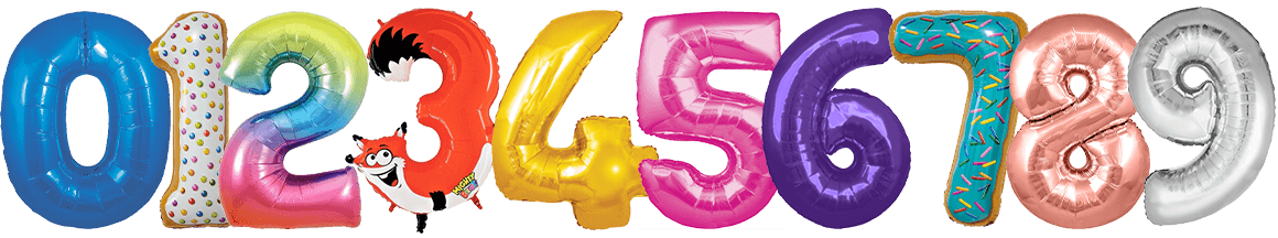 Our Range of Giant Number Balloons