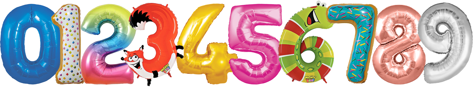 Our Range of Giant Number Balloons